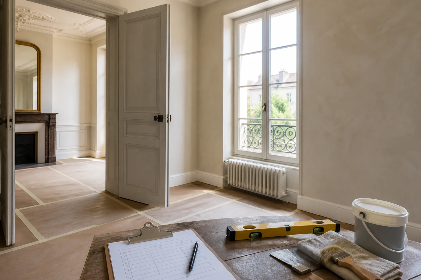 controle de reception et finitions dans une maison ancienne renovee