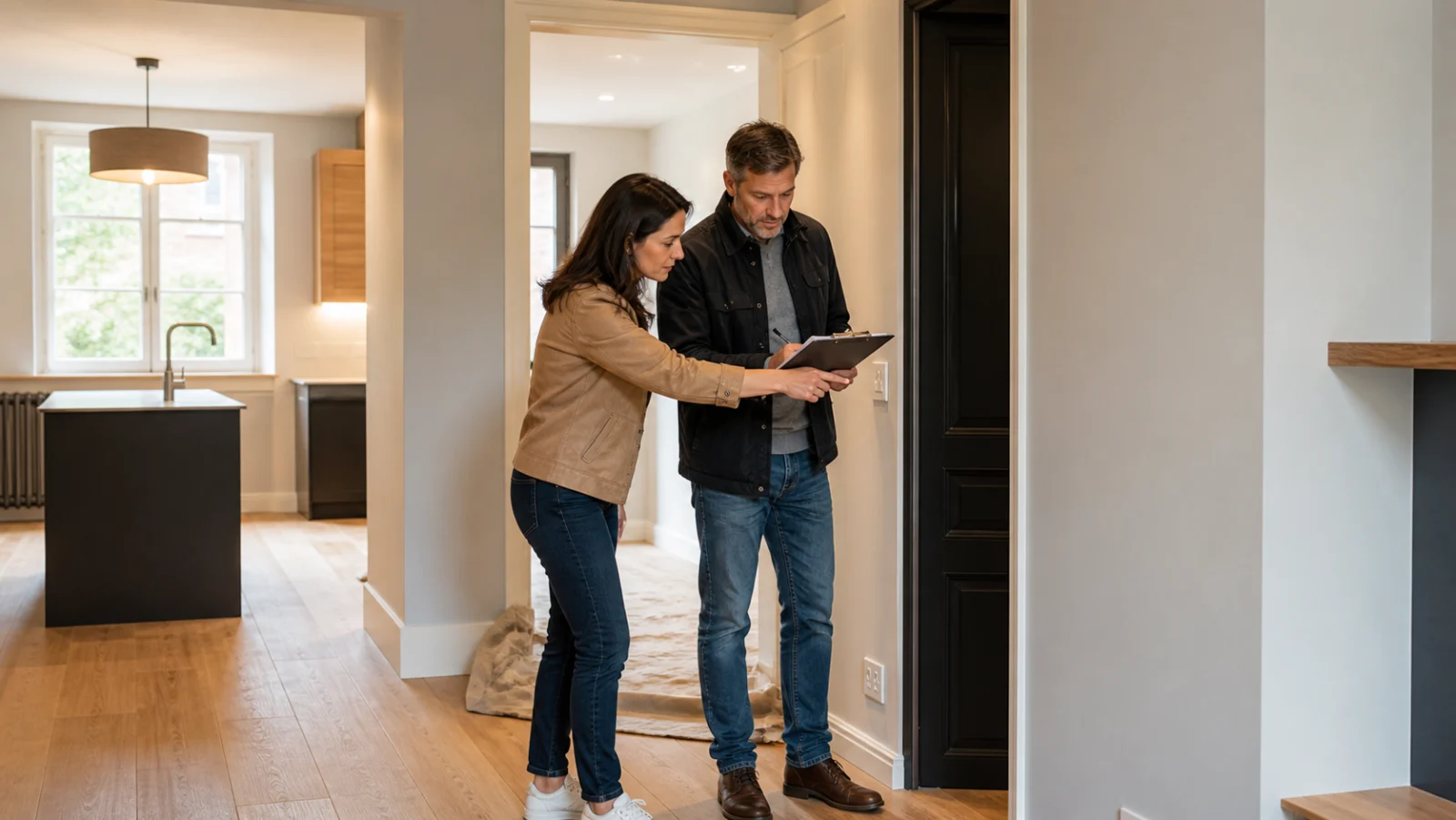 contrôle final et réception après rénovation complète de maison