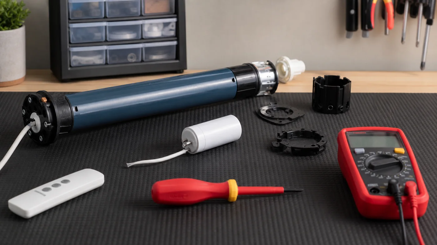 moteur tubulaire condensateur et outils de diagnostic pour volet roulant