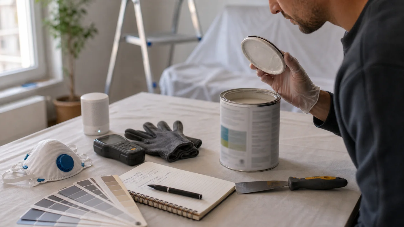 diagnostic prudent d un pot de peinture suspect avec protection