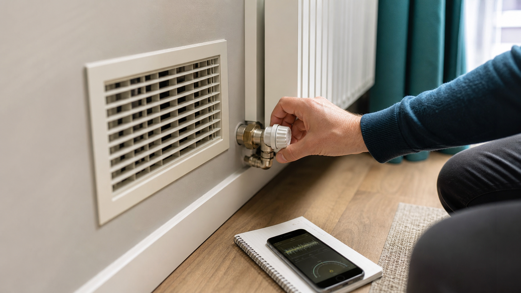 Inspection d’une grille de ventilation et d’un radiateur
