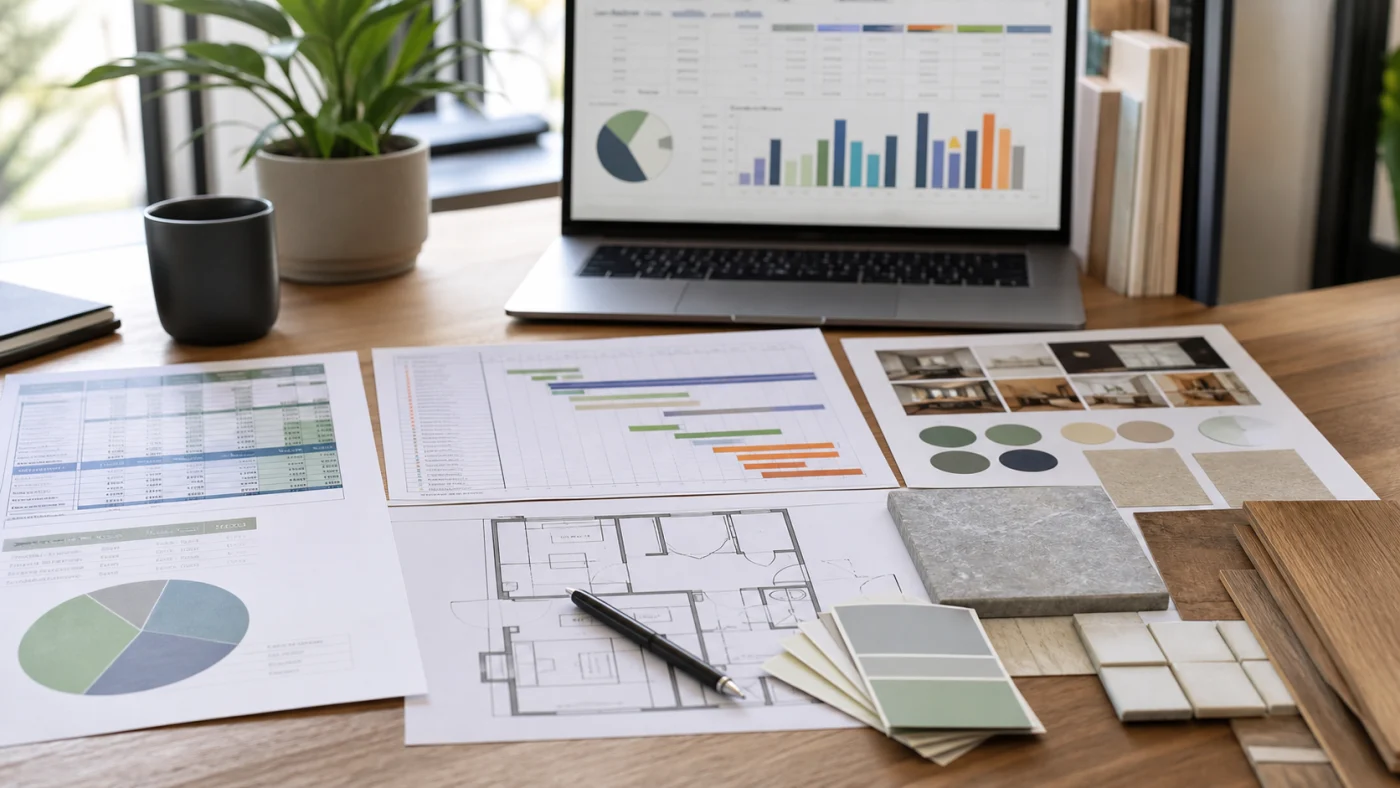 Synthèse de budget planning et matériaux pour un projet de rénovation