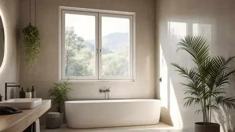 Fenêtre dans la douche, bonne idée si l'étanchéité suit