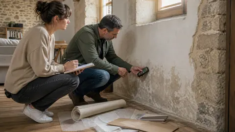 Vérifier et mesurer l'humidité d'une maison ancienne avant d'isoler