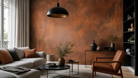 Peinture murale effet rouille, créer une matière élégante sans assombrir