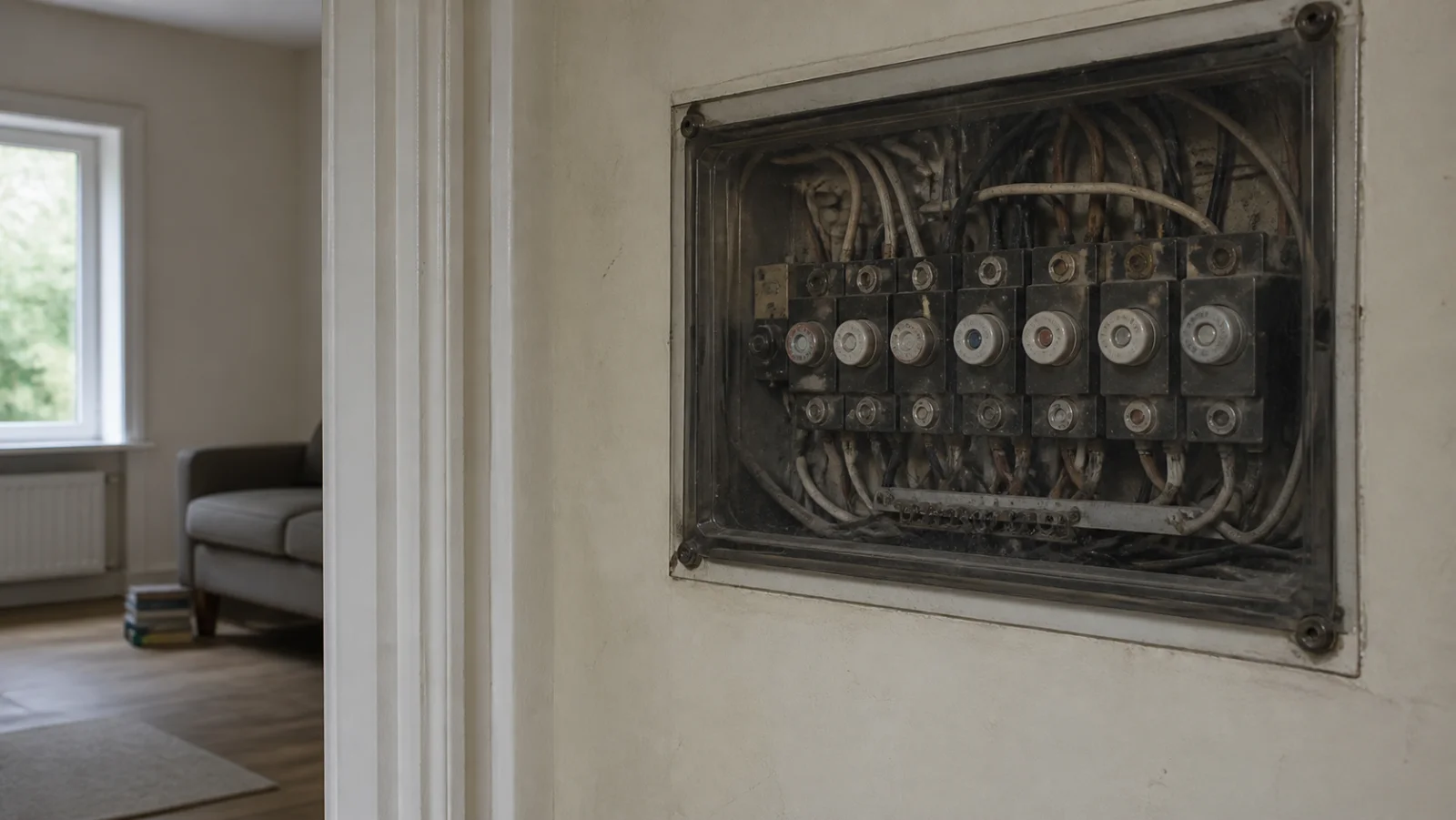 Ancien tableau électrique à contrôler par un professionnel