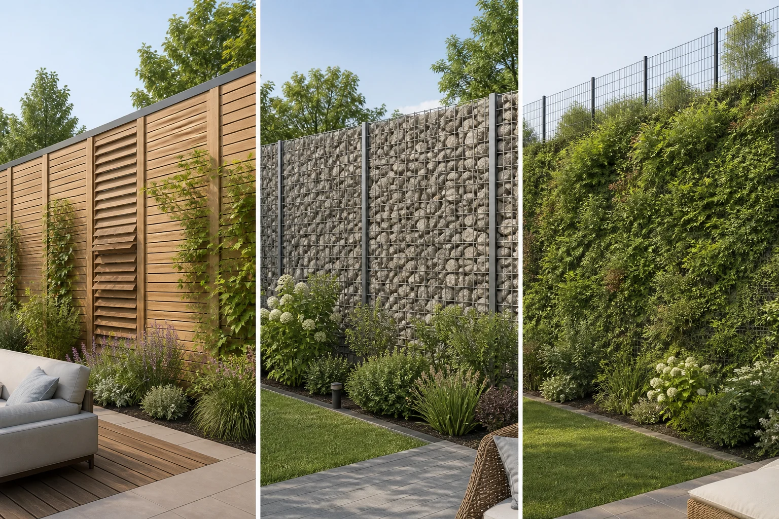 Comparaison visuelle de matériaux pour mur anti-bruit