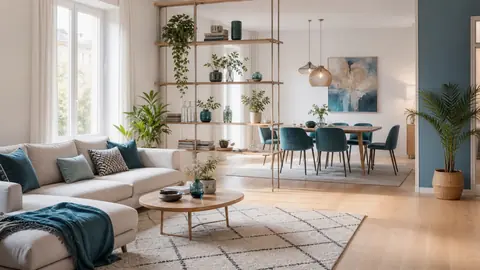 Séparer salon et salle à manger sans perdre la lumière